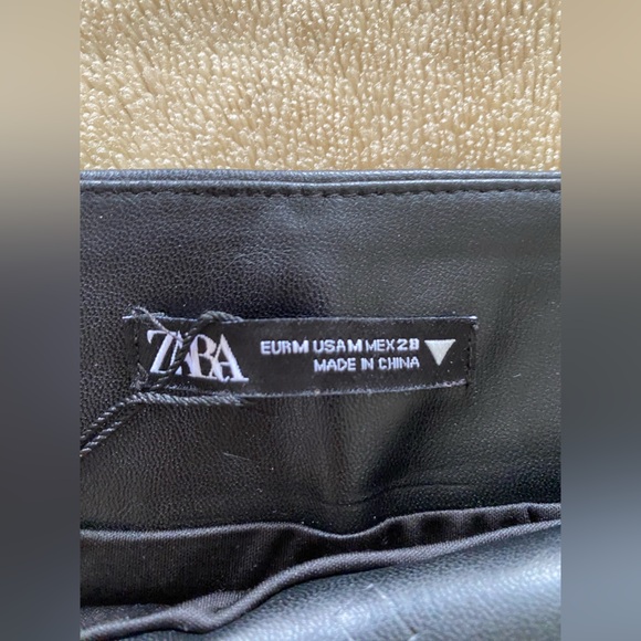 Zara black pleather skirt medium - Picture 5 of 5